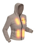 Vyhrievaná mikina – dámska | Dual Heating - Béžová