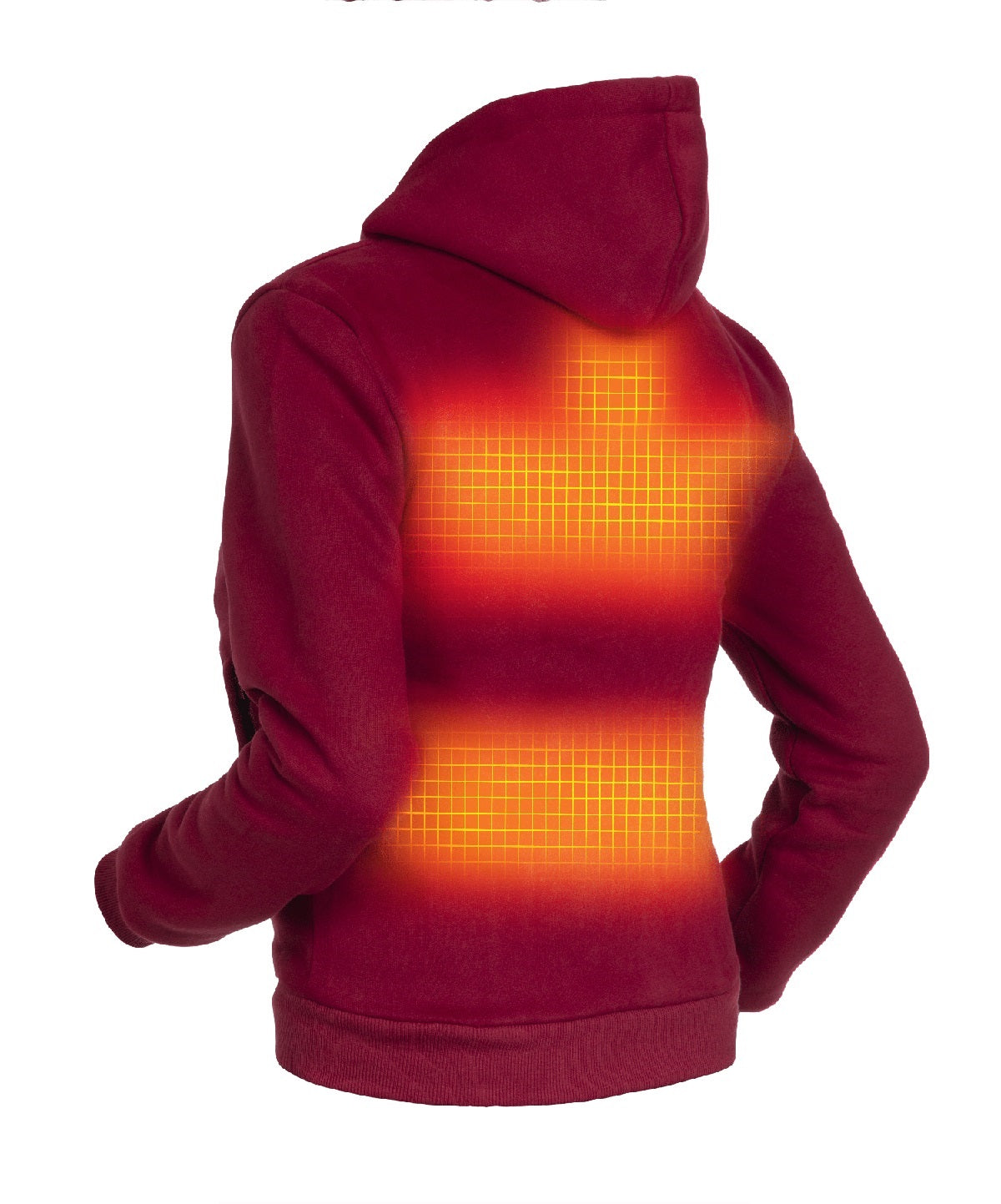 Vyhrievaná mikina – dámska | Dual Heating - Šedá - Burgundsko