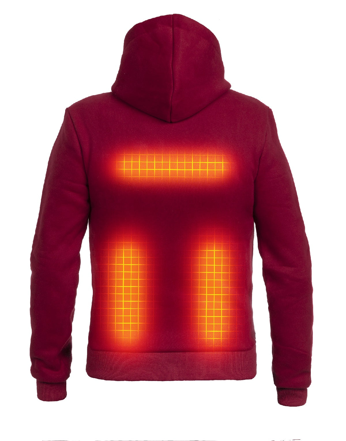 Vyhrievaná mikina – dámska | Single Heating - Burgundsko