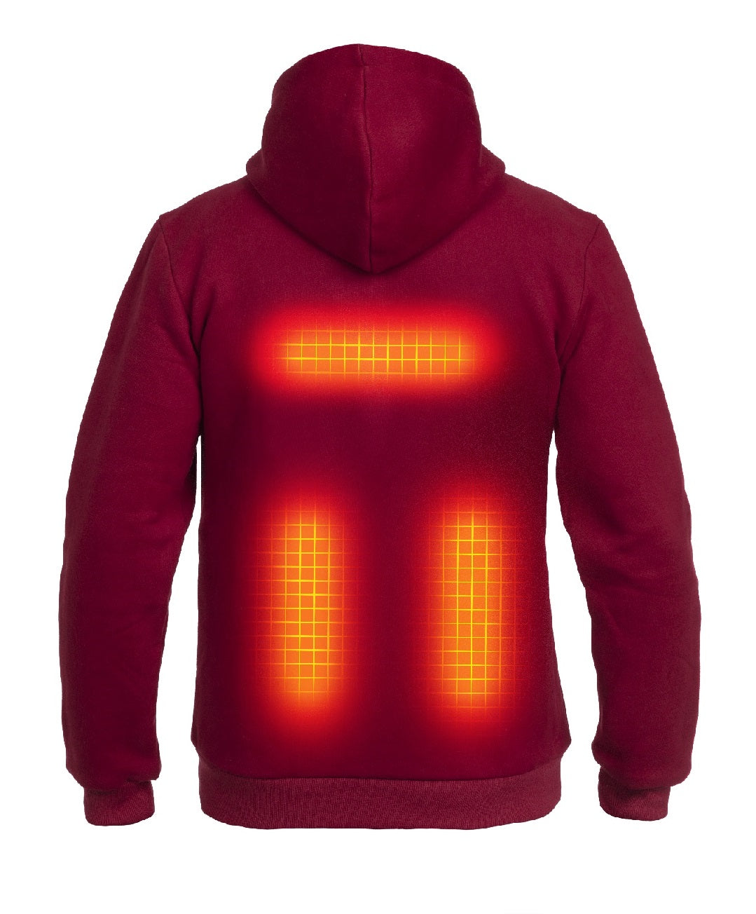 Vyhrievaná mikina – Pánska | Single Heating - Burgundsko